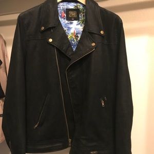 Men’s black suede Obey Jacket